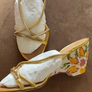 Giuseppe Zanotti GORGEOUS jeweled strappy wedge shoes 40 9 9.5 rare and unique